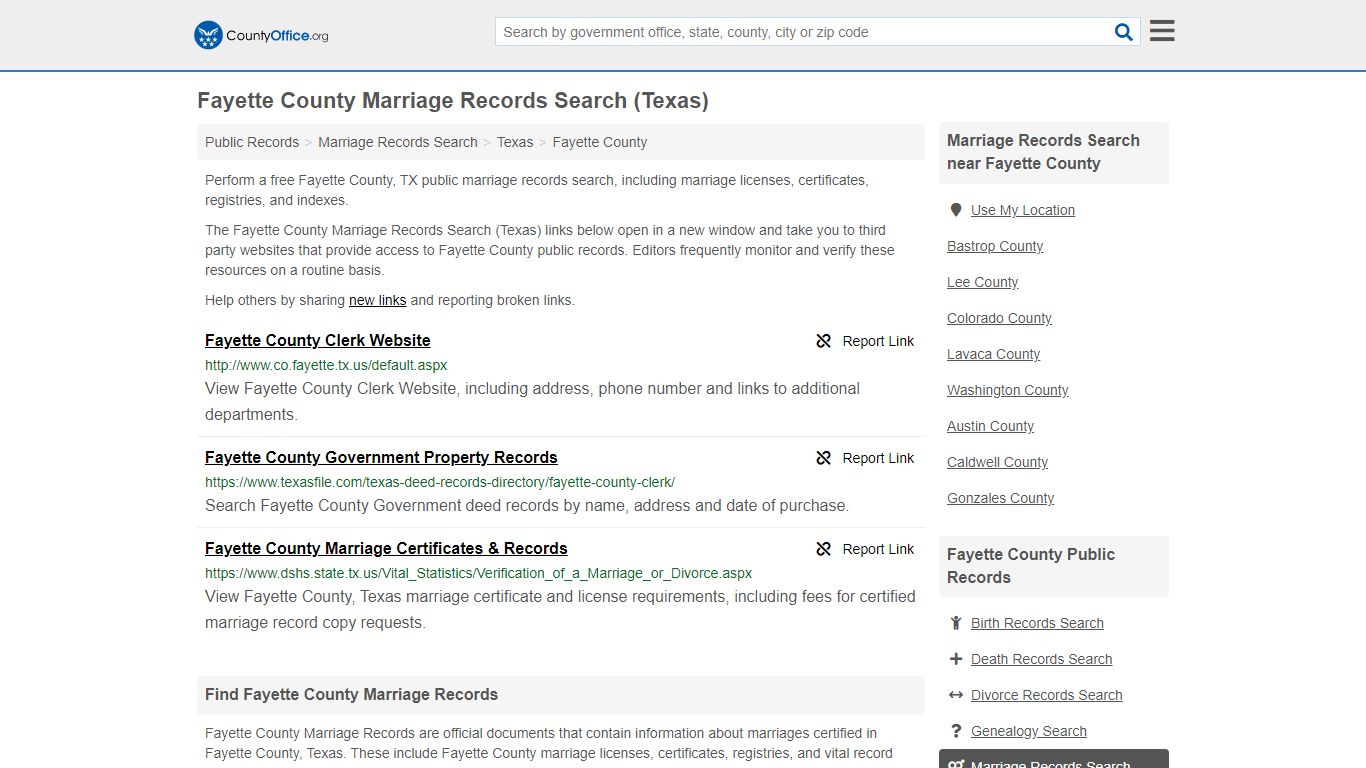 Marriage Records Search - Fayette County, TX (Marriage ...